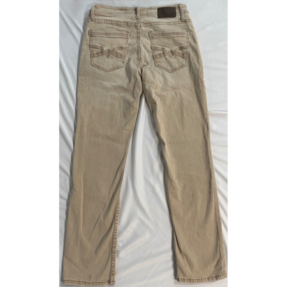 BKE Jake Straight Mens Tan Khaki Distressed Stretch Denim Jeans 32x32 - Picture 7 of 8
